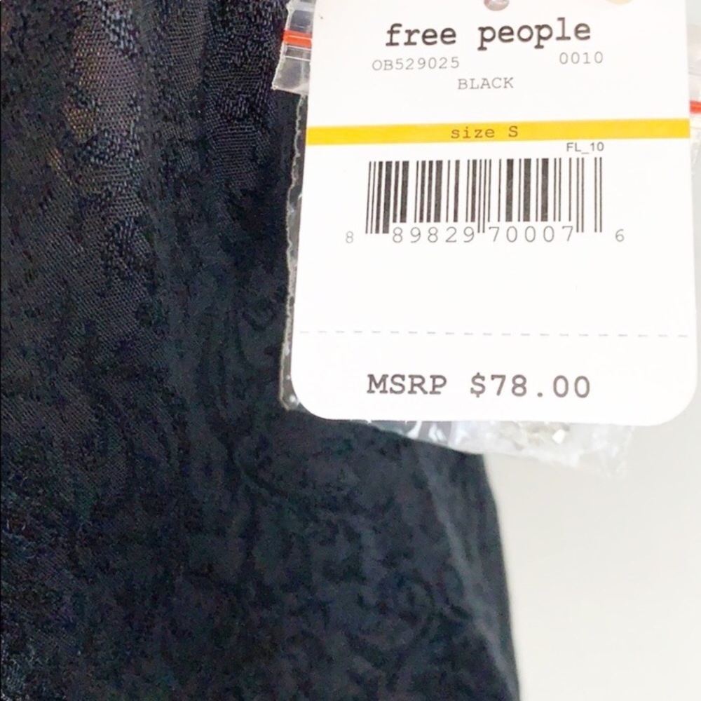 NWT Free People Black Shooting Star Slip Dress - Picture 11 of 11